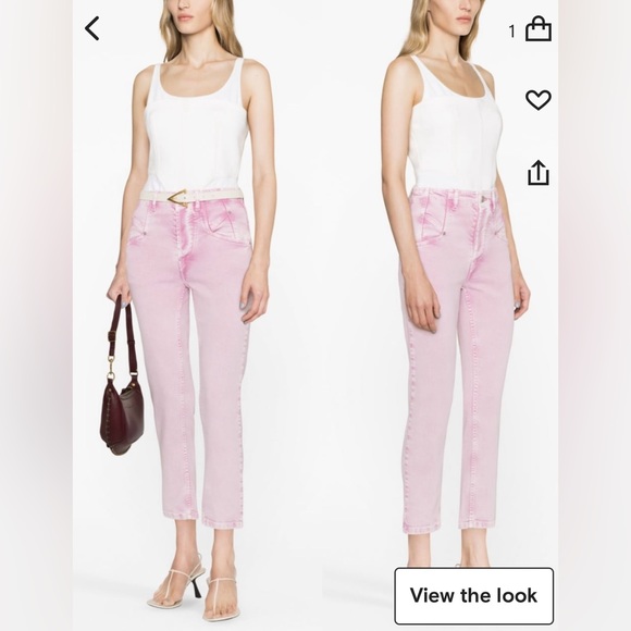 NWT jeans Isabel Marant, size fr 34, xs, pink - Picture 3 of 15
